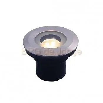 LightPro type Agate 102U LED 3W 115x115x115 mm RVS warm wit incl. kabel 0,5 m