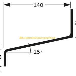 Waterslag wa140 aluminium brute 250cm