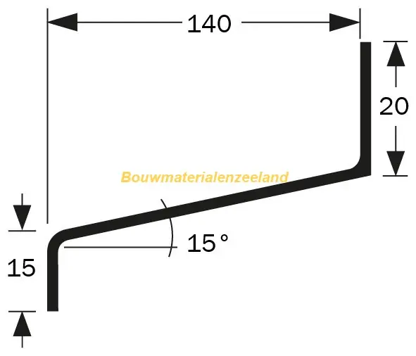 Waterslag wa140 aluminium brute 250cm