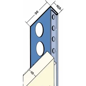 Afsluitprofiel 2180 lang 300 cm laagdikte 10 mm ( voor buitengebruik RVS )
