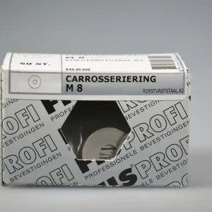FIS PROFI carrosseriering M8x2.0 DIN9021 rvs A2 AISI304 ds 50 st