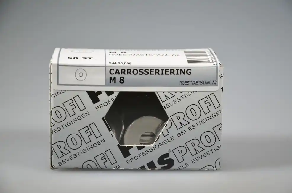 FIS PROFI carrosseriering M8x2.0 DIN9021 rvs A2 AISI304 ds 50 st