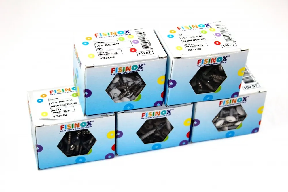 FISINOX KLEURKOPSCHR 4.8x38 RAL7016 ANTRACIETGR 100st.