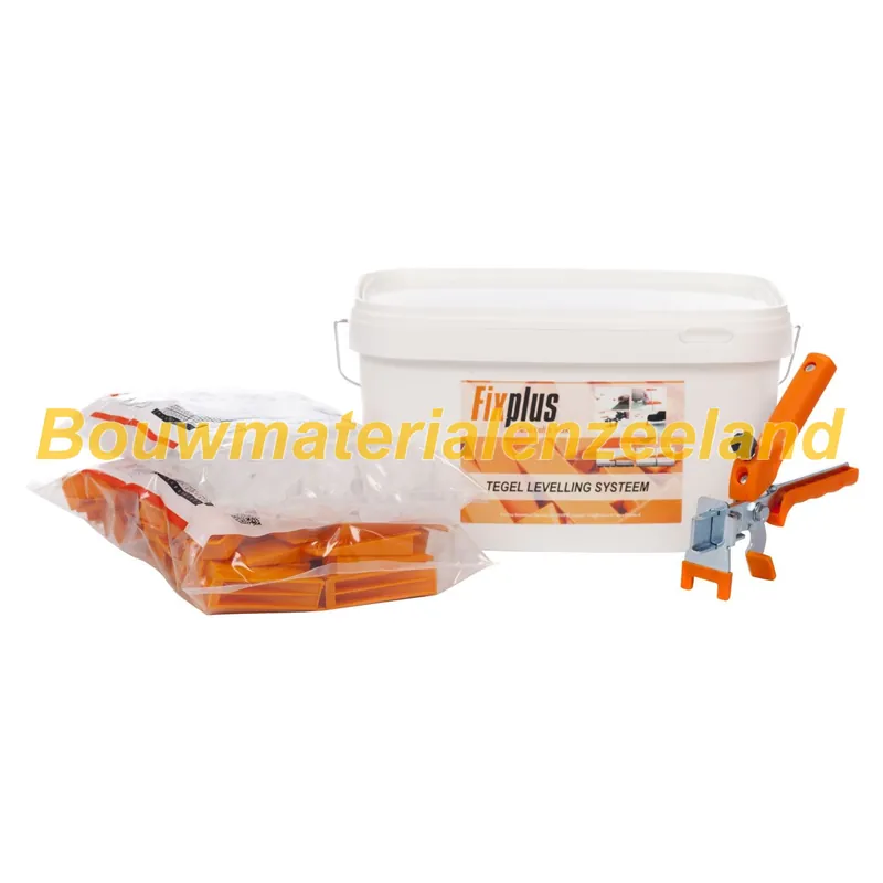 Fix Plus Pro levell. starterskit 1: 100 clips tegeldiktes 3 t/m 13mm, 100 keggen + tang