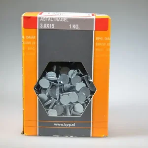 asfaltnagel 3.0x15 pl. kop verz. DIN1160A staal ds 1 kg