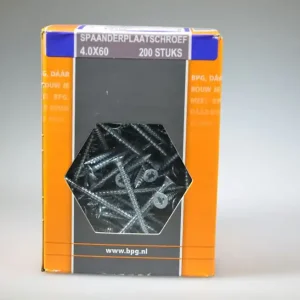 spaanplaatschroef 4.0x60 verz. kop pozidriv voldr neutraal verpakt verz. ds 200 st