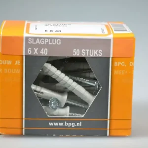 slagplug 40 verz. kraag nylon/staal ds 50 st