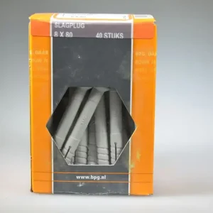 slagplug 80 verz. kraag nylon/staal ds 40 st