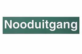 Bord nooduitgang groen/wit