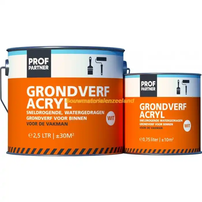 Profpartner Grondverf Acryl zwart blik 750 ml