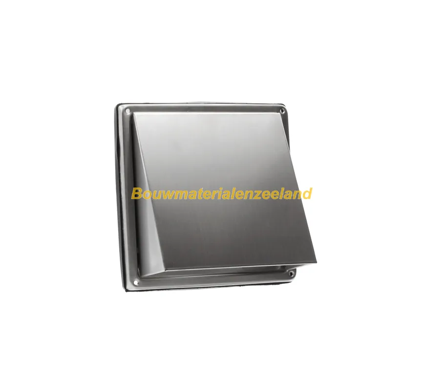 RVS gevelrooster met klep diam. 150mm