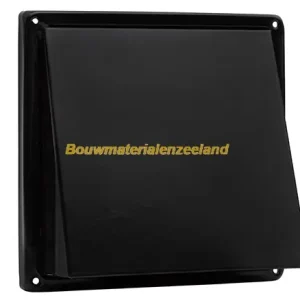 Buitenrooster schuine kap ?150 mm zwart 182 x 182 mm