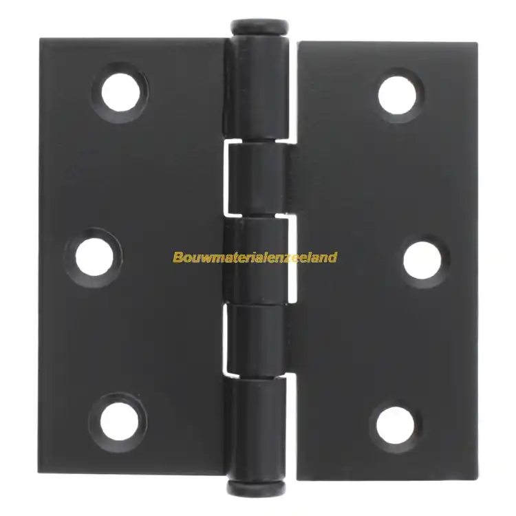Sx scharnier vierkant model, met losse pen 76 x 76 mm zwart set 2st.