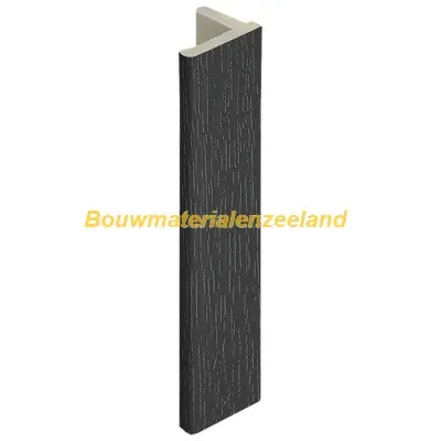Eindprofiel 10mm voor Keralit dakrand zwartgrijs classic nerf 400 cm. lang