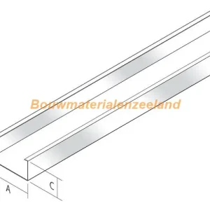 Dingemans U 27 plafondprofiel L=4000 mm