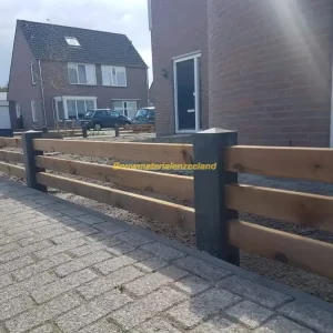 Tussenpaal Tuinhek Evi antraciet lengte 120 cm
