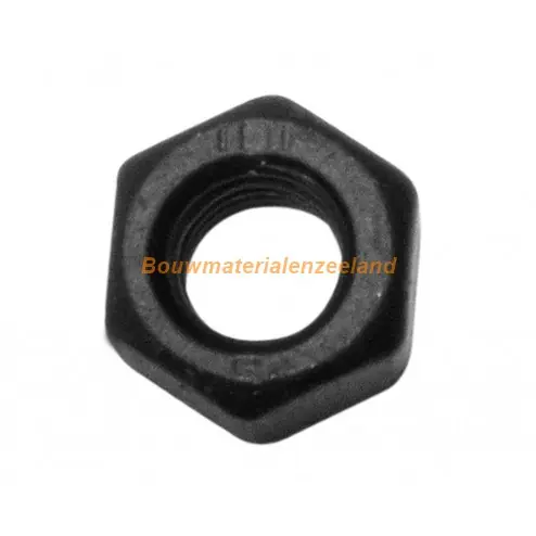 QlinQ Blackline zeskantmoer DIN934-8 M 6 zwart gecoat