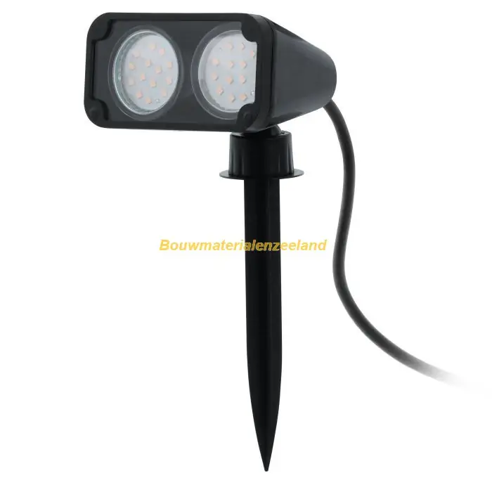 EGLO LED Buitenspot NEMA 1 2xGU10 op spies zwart