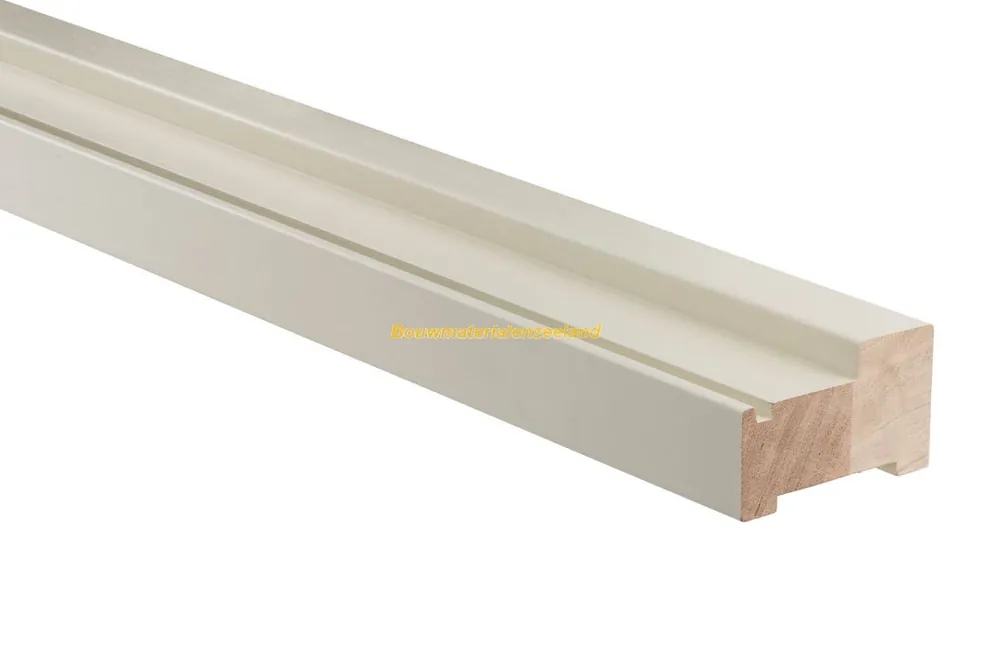 Geprofileerd kozijnhout bovendorpel WIT 66X110 lang 590 cm hardhout profiel A+