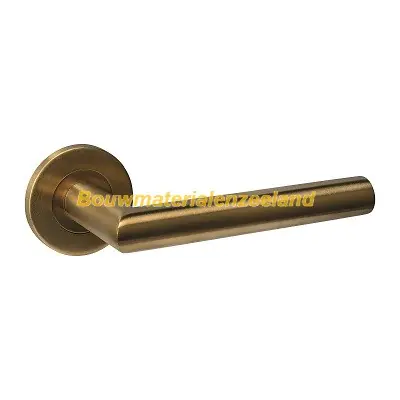 Deurkruk Q 01 op rozet verdekt ?52x6mm PVD messing mat