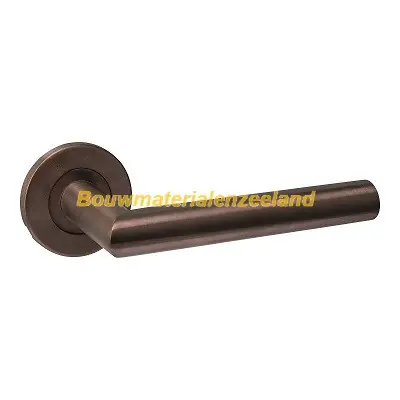 Deurkruk Q 01 op rozet verdekt ?52x6mm PVD brons