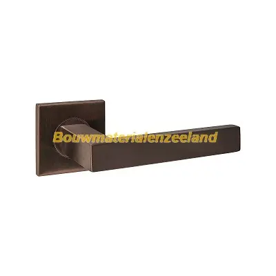 Deurkruk Q 05 op rozet verdekt 53x53x6mm PVD brons