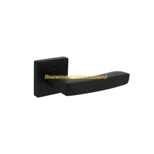 Deurkruk Minos op rozet verdekt 55x55x10mm met nokken zwart