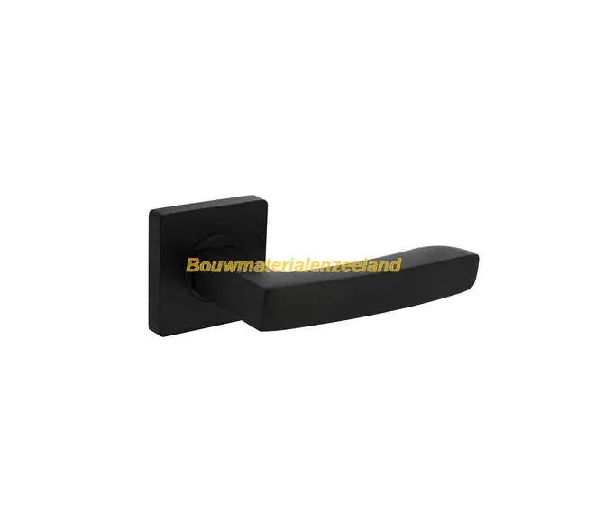 Deurkruk Minos op rozet verdekt 55x55x10mm met nokken zwart