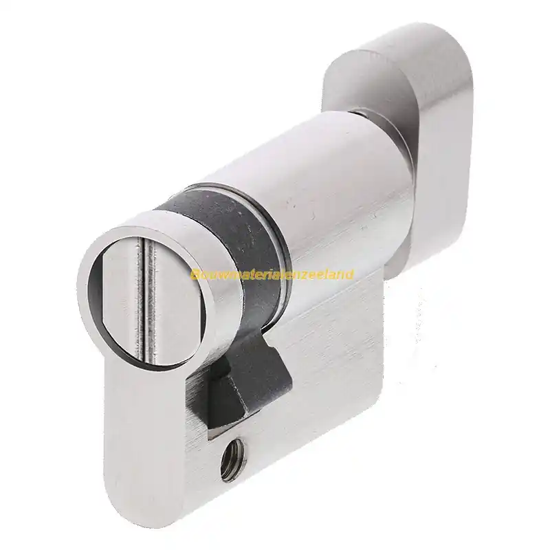Knopcilinder security enkel 30-10mm vernikkeld