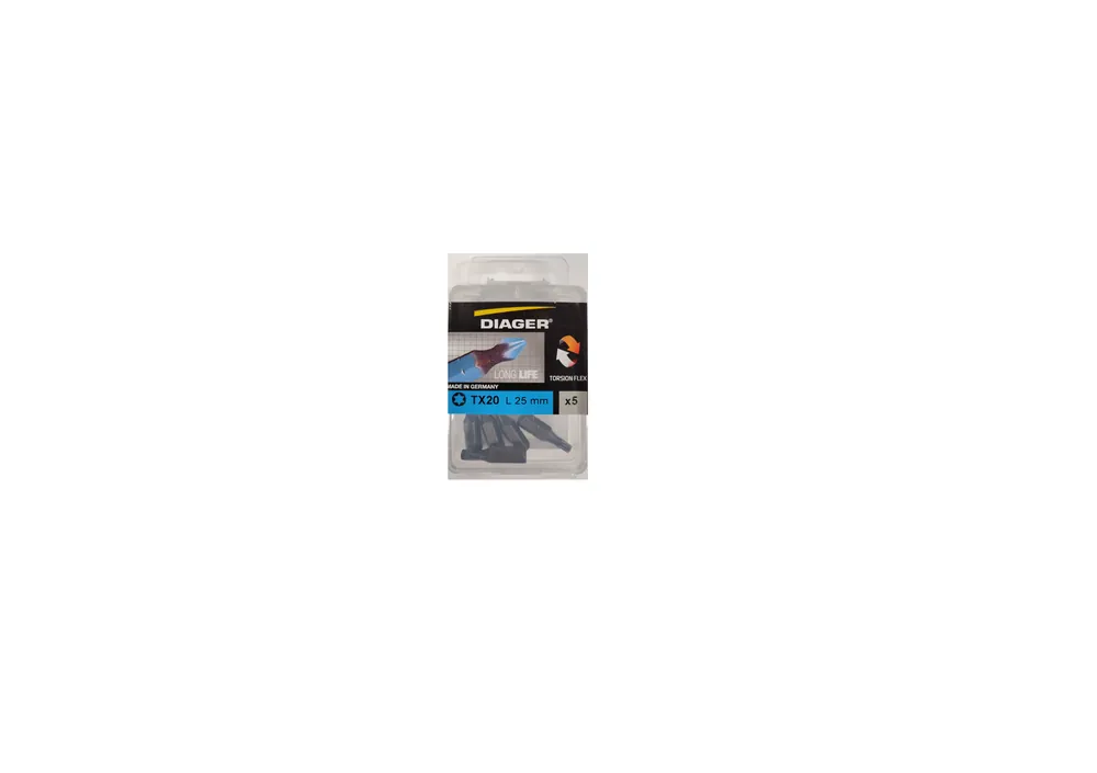 Diager® Torsion bit T-20 25mm 5st per blister