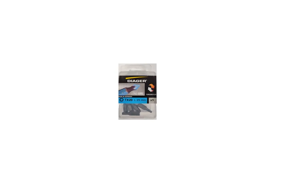 Diager® Torsion bit T-15 25mm 5st per blister