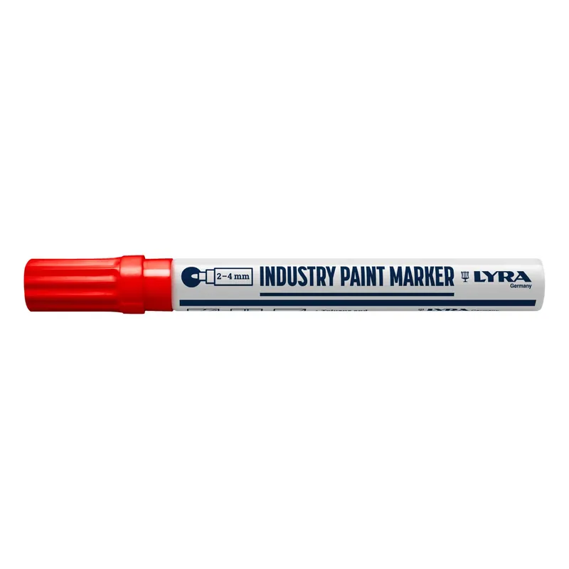 Verfstift Industrie, punt 2-4 mm Rood
