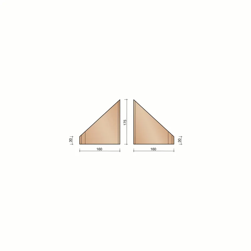 Hk 90° Uitwend. zwart verglaasd (160x105x30mm)