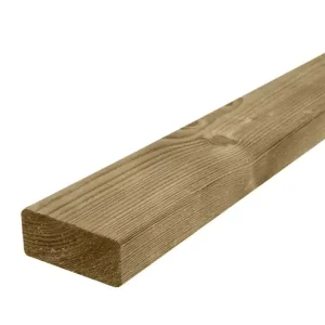 Gewolmaniseerd balken geschaafd 50x75mm (2/3) lengte 420cm