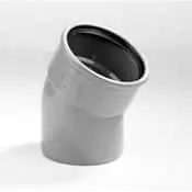 Pvc manchet Bocht 30 gr. 1x machet – 1x spie 125mm