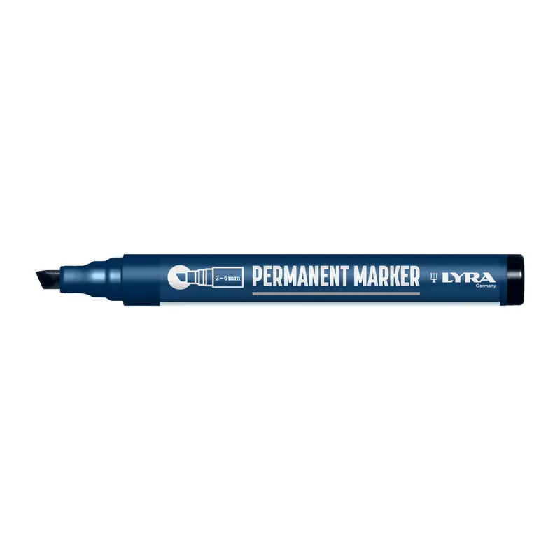 Merkstift permanent, punt 2-6 mm Zwart