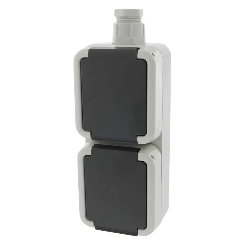 Peha contactdoos opbouw – 2-voudig