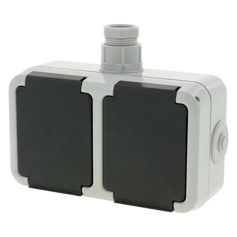 Peha contactdoos opbouw – 2-voudig
