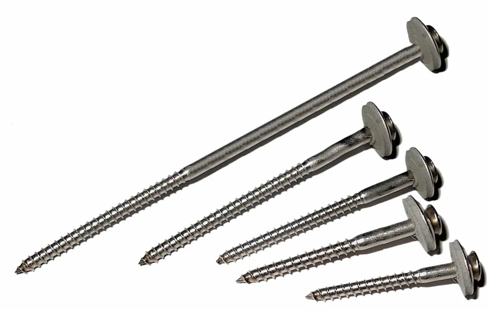 RVS schroeven TORX, met RVS/EPDM ring 4.5 x 45 mm, doos á 100 stuks