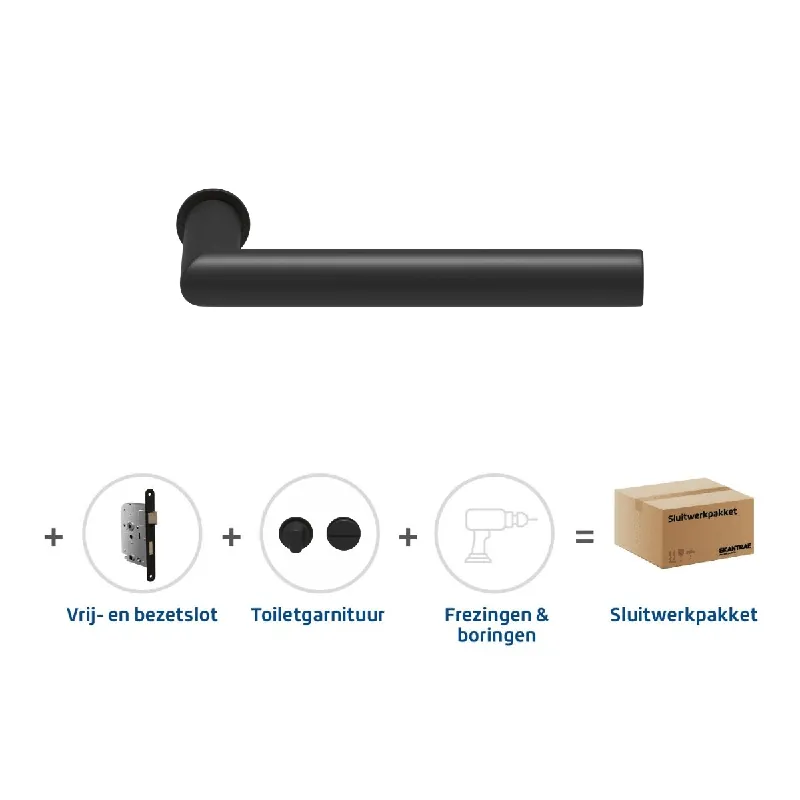 Sluitwerkpakket Slimseries Orbit Toiletslot Zwart