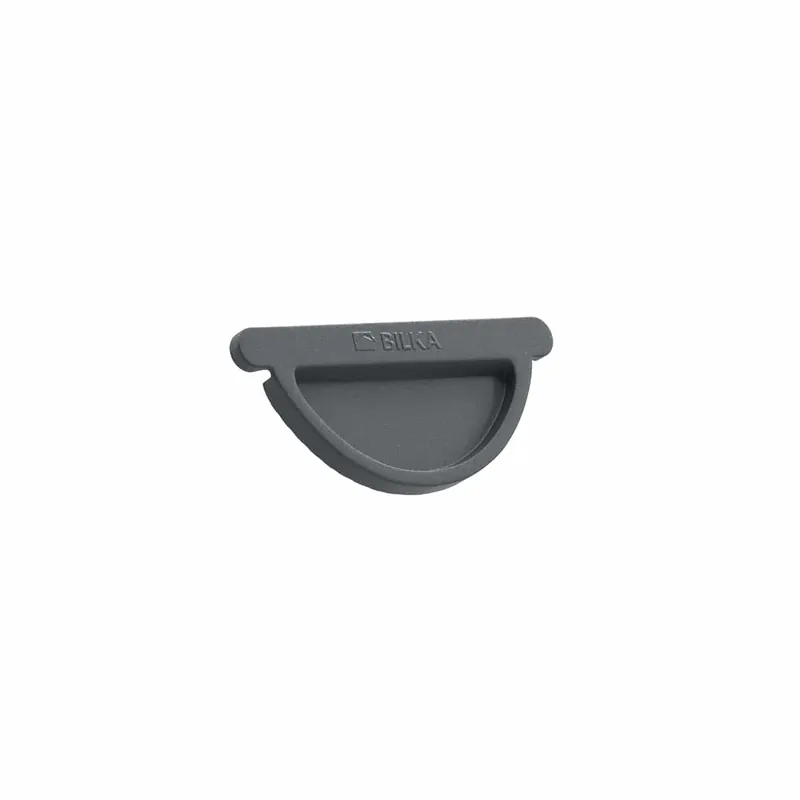 BILKA MAT Eindkap dakgoot | 125mm | RAL 7024 Grafietgrijs | Tweezijdig mat gecoat