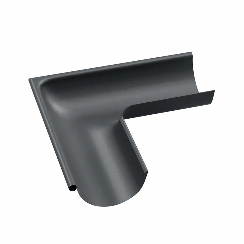 BILKA MAT Buitenhoek dakgoot | 150mm | RAL 7024 Grafietgrijs | Tweezijdig mat gecoat