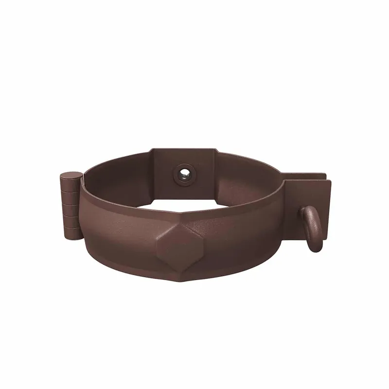 BILKA MAT Pijpklem | 100mm | RAL 8017 Chocoladebruin | Tweezijdig mat gecoat