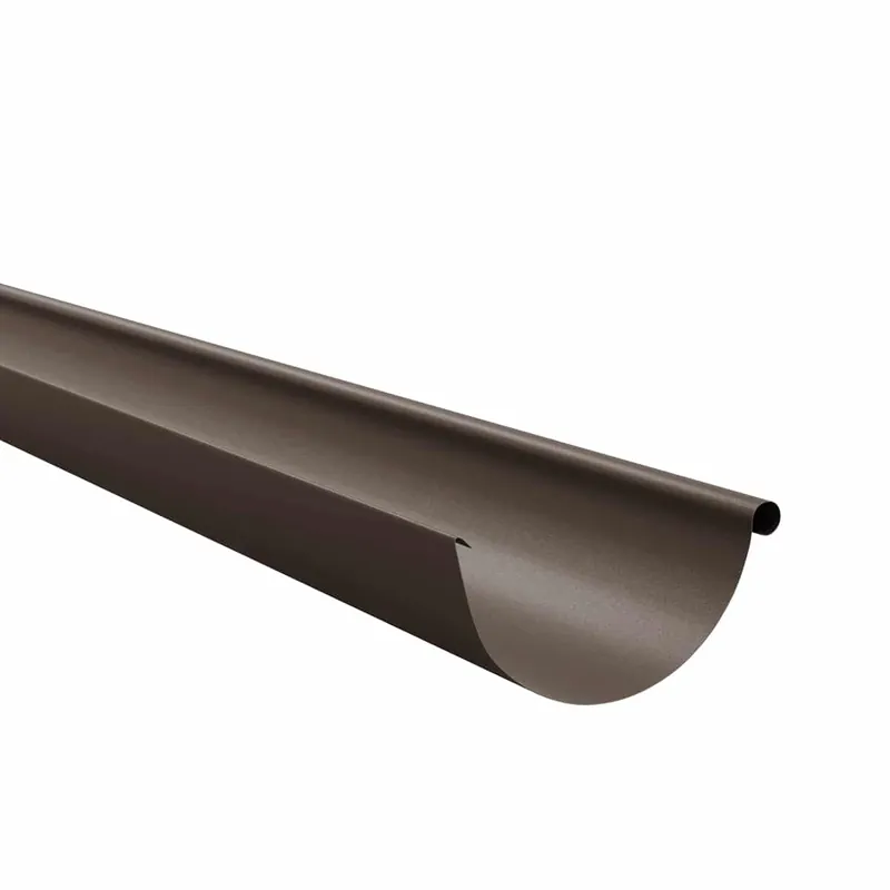 BILKA MAT Dakgoot | 125mm | 2 m | RAL 8019 Grijsbruin | Tweezijdig mat gecoat