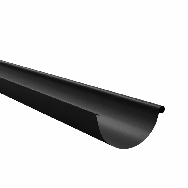 BILKA MAT Dakgoot | 150mm | 2 m | RAL 9005 Matzwart | Tweezijdig mat gecoat