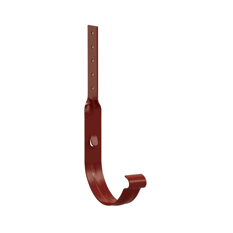 BILKA GLOSSY Goothaak gedraaid | 125mm | RAL 3009 Roestrood | Tweezijdig glossy gecoat