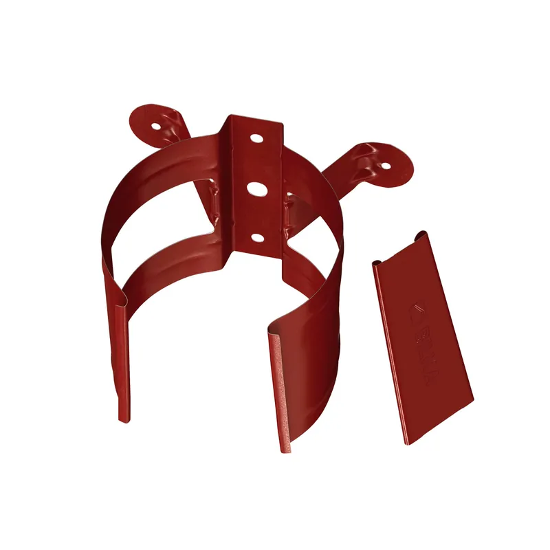 BILKA GLOSSY Bevestiging regenpijp | 100mm | RAL 3009 Roestrood | Tweezijdig glossy gecoat