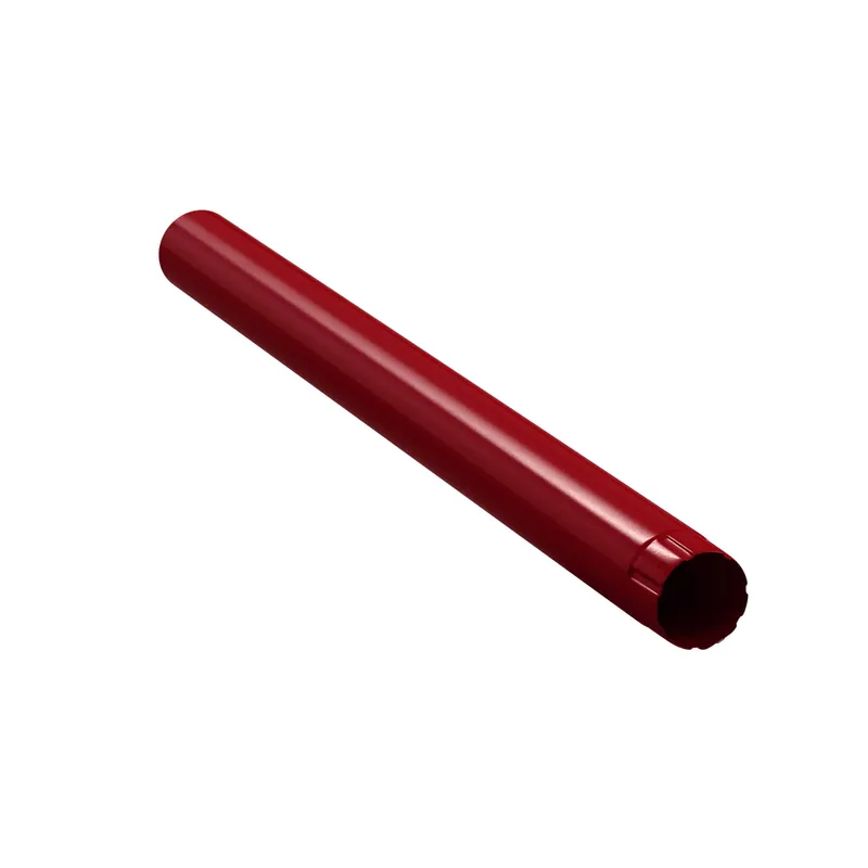 BILKA GLOSSY Verlengstuk regenpijp | 90mm | 1 m | RAL 3011 Bruinrood | Tweezijdig glossy gecoat