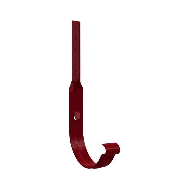 BILKA GLOSSY Goothaak gedraaid | 150mm | RAL 3011 Bruinrood | Tweezijdig glossy gecoat