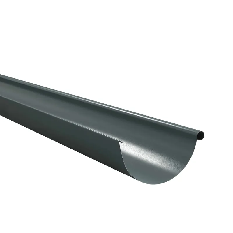 BILKA GLOSSY Dakgoot | 150mm | 2 m | RAL 7011 Grijs | Tweezijdig glossy gecoat